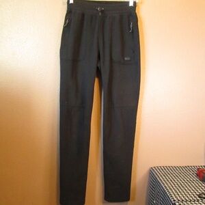 REI Warm Black Fleece Straight Leg Pants
